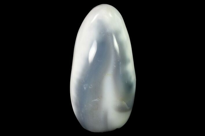 Free-Standing, Polished Blue and White Agate - Madagascar #140366
